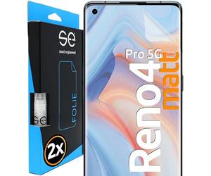 smart engineered 3D Pellicola protettiva per schermo per Oppo Reno 4 Pro 5G antiriflesso [2 pezzi Opaco, Case-friendly, Non Vetro Temperato ma Pellicola Protettiva TPU