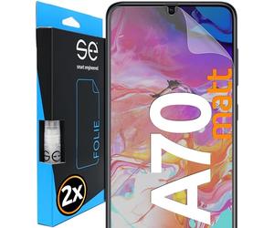 smart engineered 3D Pellicola protettiva per schermo per Samsung Galaxy A70 antiriflesso [2 pezzi Opaco, Case-friendly, Non Vetro Temperato ma Pellicola Protettiva TPU