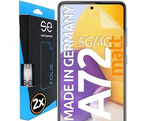 smart engineered 3D Pellicola protettiva per schermo per Samsung Galaxy A72 antiriflesso [2 pezzi Opaco, Case-friendly, Non Vetro Temperato ma Pellicola Protettiva TPU