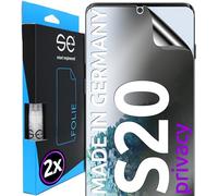 smart engineered 3D Pellicola protettiva per schermo per Samsung Galaxy S20 Privacy [2 pezzi Anti-Spia, Case-friendly, Non Vetro Temperato ma Pellicola Protettiva TPU, Anti-spy