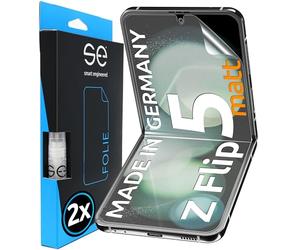 smart engineered 3D Pellicola protettiva per schermo per Samsung Galaxy Z Flip 5 antiriflesso [2 pezzi Opaco, Case-friendly, Non Vetro Temperato ma Pellicola Protettiva TPU