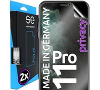 smart engineered 3D Pellicola protettiva per schermo per Samsung iPhone 11 Pro Privacy [2 pezzi Anti-Spia, Case-friendly, Non Vetro Temperato ma Pellicola Protettiva TPU, Anti-spy