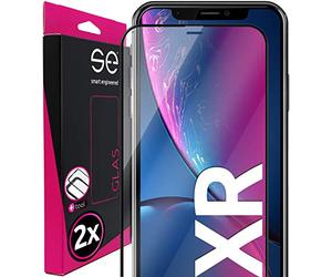 smart engineered 3D Vetro Temperato 9H per Apple iPhone XR [2 pezzi Vetro protettivo 9H, Applicatore per installazione, Copertura Completa