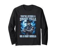 Smart Fella Alpha Wolf Meme Divertente Lupo Mannaro maledetto Meme Maglia a Manica