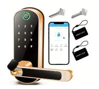 Smart Fingerprint Door Lock App Telecomando Keyless WIFI Blocco touchscreen digitale NFC IP67 Impermeabile con 2 schede IC H