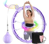 Smart Fitness Ring Weighted Hoops for Adults Weight loss (Violet Light)