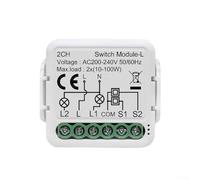 Smart For ZigBee - Modulo interruttore compatibile con Tuya e app, nessun conduttore neutro richiesto 200-240 V CA controllo dell'illuminazione (3CH)