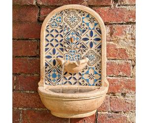 Smart Garden Fontana Ad Aria Solare Aragon Resina Parete Mosaico Multicolore
