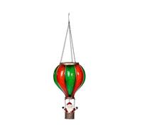 Smart Garden Lampada a sospensione per interni con mongolfiera di Babbo Natale, 45 cm, decorazione natalizia natalizia con effetto fiamma realistica e luce LED bianca calda, funzionamento a batteria