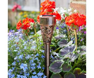 SMART GARDEN Lampada LED solare con picchetto Damasque, set da 4, IP44 SMART GARDEN