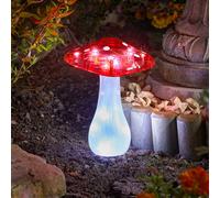 SMART GARDEN Puntale solare a LED Magic Mushroom, set da 3, rosso/bianco, IP44 SMART GARDEN