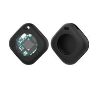 Smart GPS Tracker per A-pple Rete Find- Accessorio Ufficiale A-pple con Chip U1, Impermeabile IPX6, Autonomia 12 Mesi Modello: A1234 - Include Custodia & Laccetto (Nero + Nero Caso)