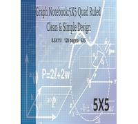 Smart Graph Notebook: 5X5 Quad Ruled for Study and Design