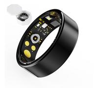 Smart Health Ring Sleep Health Tracker con frequenza cardiaca, ossigeno nel sangue, monitoraggio del sonno, passi, calorie, nessun costo di abbonamento, anello intelligente impermeabile(Black,11)