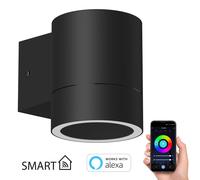 Smart Home applique BIDO per esterni alluminio nero opaco downlight + RGB