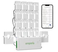 Smart Home Energy Monitor con 16 sensori di livello del circuito da 50 A | Vue - Monitor/misuratore di elettricità in tempo reale | Misurazione solare/netto