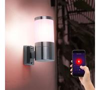 Smart Home RGB LED Giardino Lampada da Parete Acciaio Inox Balcone Esterno Luci [EEK: F]