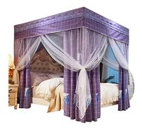 Smart Home, Tende oscuranti da Principessa per Letto a baldacchino con Struttura - zanzariera a Doppio Strato | Decorazione squisita per la Camera da Letto