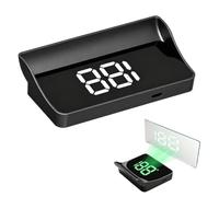 Smart in-Car Hud Co-Pilot Navigazione Display sul parabrezza Tachimetro | Plug-and-play, dimensioni compatte, velocità in tempo reale, aggiornamento a 10 Hz alimentato tramite USB(Bianco)