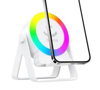 Smart Induction Speaker - Audio Player for Household Use | ABS with RGB Light, 4-In-1 Phone Holder, Wireless Sensor Playback, 360 gradi Rotazione, Living Room Office Restaurant Retail Store Event Plan