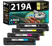 Smart Ink 219A Toner Compatibile 4 Pack (Nero Ciano Magenta Giallo) | Con chip, per HP 219A HP 219X, HP Color LaserJet Pro MFP 3302fdwg Toner MFP 3302fdw 3302fdn 3202dn 3202dw 3302sdwg