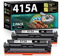 Smart Ink 415A 415 Toner Compatibile 2 Pack Nero | Con chip, per HP 415A 415 A 415X, LaserJet Pro MFP M479fdw M479fdn M479fdw M454dw M454dn (W2030A)