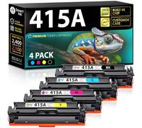 Smart Ink 415A 415 Toner Compatibile 4 Pack (Nero Ciano Magenta Giallo) | Con chip, per HP 415A 415 A 415X, LaserJet Pro MFP M479fdw M479fdn M479fdw M454dw M454dn (W2030A W2031A W2032A W2033A)