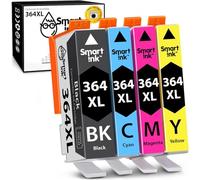 Smart Ink Cartucce Compatibili per HP 364 XL 364XL (BK & C/M/Y 4 Combo Pack) per la ricarica delle Photosmart 5520 5510 6520 7520 B010a C310 OfficeJet 4620 DeskJet 3520
