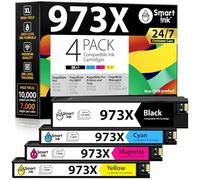 Smart Ink Cartuccia d'inchiostro Compatibile In sostituzione di HP 973X 973 (BK/C/M/Y 4 Multipack) per la ricarica delle stampanti PageWide Pro 477dw 577dw 452dw 477dn 452dn 577z 552dw P55250dw