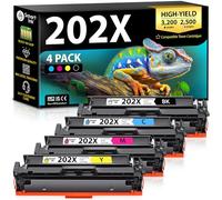 Smart Ink Cartuccia toner compatibile di ricambio per HP 202X, confezione da 4