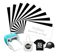 Smart Iron On for Cricut Joy, 18 pellicole per plotter in tessuto Smart Heat Transfer Vinile, flessibili da applicare con ferro da stiro, senza tappetino da taglio, per magliette fai da te, tessuti