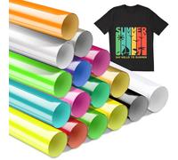 smart Iron on per Cricut Explore 3/Maker 3, 16 pezzi Heat Transfer Vinyl, HTV senza tappetino da taglio, Iron on, pellicola in vinile plotter autoadesiva in PU plotter per tessuti fai da te