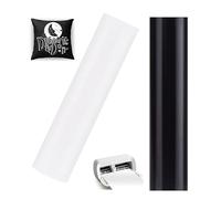 Smart Iron on per Cricut Joy Xtra, 2 rotoli Smart Heat Transfer Vinyl 24cm*200cm Nero + Bianco Smart Iron on Pellicola vinilica plotter autoadesiva PU Pellicola per plotter tessile per DIY stoffe