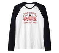 Smart Is Sweet Academic Valentine Test Day Maglia con Maniche Raglan
