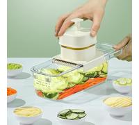 SMART-J Affettatrice per Verdure Mandolina Slice Master - Tritaverdure e Affettatrice Multifunzione per Carote, Cetrioli, Patate -Protezione per le Mani e Design Ergonomico - Taglia, Affetta,Trita