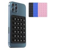 SMART-J Ventosa Multiuso in Silicone per Smartphone - Supporto Universale da Parete, Vetro, Specchi - Reels, TikTok, Selfie - Portatile, Riutilizzabile, per Creator e Giovani - Black/Blue/Pink (3)