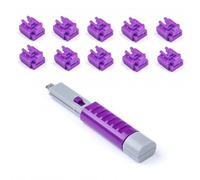 Smart Keeper Pack 10 serrature per porte RJ45 + chiave di sicurezza lilla