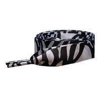 Smart Laces Snow Leopard Zebra Animal Print Flat & My Ribbon Lacci per scarpe da ginnastica, adulti o bambini, Nastro Zebra Print, 120