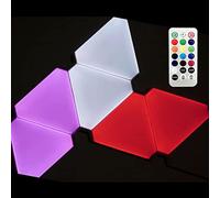 Smart Lampade da Parete A LED Triangolo RGB Pannelli Luminosi Intelligenti Luce Tattile Modulare con Telecomando Alimentazione USB Decorazione per Interni, Modulare, Bar, Casa, 6Pcs