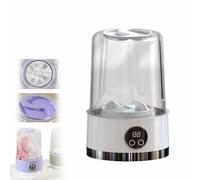 Smart Laundry Cup, Underwear Washer, Wireless Portable Laundry Cup, Upgraded Mini Washer Suitable for Small Clothes, for Bra, Underwear, Socks, Baby Clothes and Camping RV Travel (White)