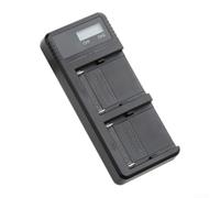 Smart LCD Dual USB Charger per Sony Z-Series per batteria Stazione di ricarica rapida per attrezzature fotografiche professionali Nero