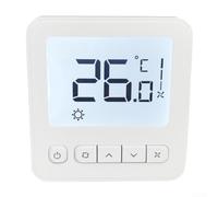 Smart LCD Termostato per AC Centrale, Controllo Umidità Programmabile, Pannello Risparmio Energetico, Bianco 86x86mm, Clima Domestico