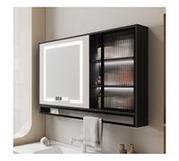 Smart le Vani - Armadietto da bagno con specchio a LED, 3 colori, luminosità regolabile, anti-appannamento, design salvaspazio, 60 x 75 cm (larghezza x altezza)