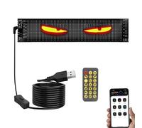 Smart LED Car Lights, RGB Waterproof Lights, Devil Eyes Light, Programmable Flex Display, Customizable Car Lighting, Funny Eye Light Signs for Fun and Creative Signage