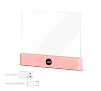 Smart LED lampada da libro ricaricabile, 3 modalità di colore e luminosità regolabile, lampada da lettura con batteria da 1200 mAh, per lettura notturna, studenti, viaggi (rosa)