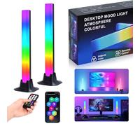 Smart LED Light Bars, Led TV Retroilluminazione Intelligente, Lampada RGB Torre di Illuminazione, Intelligente Arcobaleno con APP e Telecomando per PC, TV, Sala Giochi e Case Copmuter (32CM180°)