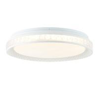 Smart LED plafoniera crystal light telecomando plafoniera app e controllo vocale, bianco, CCT, 24W 2400Lm bianco caldo-freddo, DxH 39x8 cm
