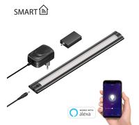 Smart LED sottopensile SIRIS nero opaco con alimentatore e controller WLAN