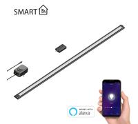 Smart LED sottopensile SIRIS nero opaco con alimentatore e controller WLAN