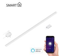 Smart LED under-cabinet SIRIS bianco opaco con alimentatore e controller WLAN